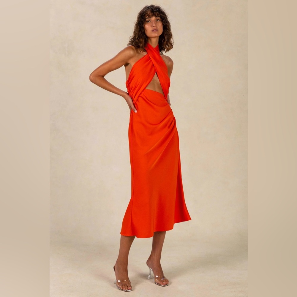 NWT MISHA LINNEA DRESS IN ORANGE